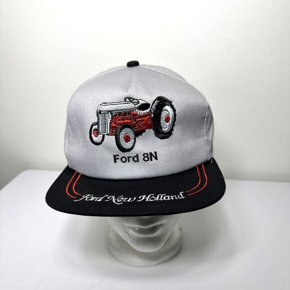 K-Products Other - Ford New Holland Ford 8N Tractor Grey Black Snapback Hat Cap K-Products VTG
